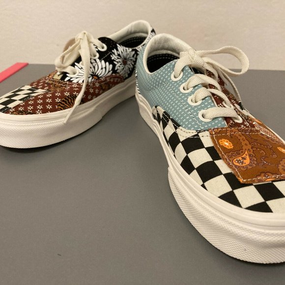 Vans Era Tiger Patchwork Multicolor Multiple Patterns Size  Vans Era Tiger Patchwork Patterns Women\'s NWB